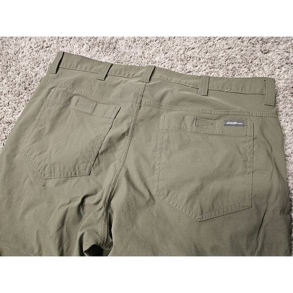 Eddie Bauer Pants Fleece Lined Tech Mens 38x30 Tech Hiking Cargo Olive Green - Picture 8 of 8
